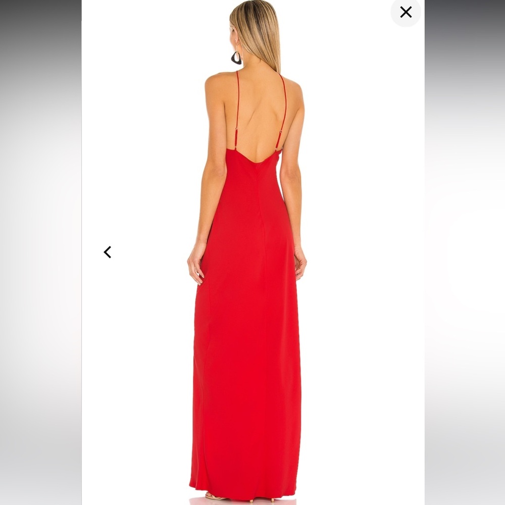 Amanda Uprichard Riesling Red Backless Dress